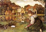 Stanhope Paintings - The White Rabbit by John Roddam Spencer Stanhope